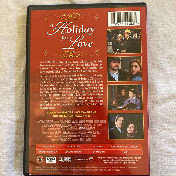 Hallmark "A HOLDAY FOR LOVE" DVD - Picture 2 of 5